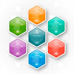 Abstract 3D Paper Infographics. Business template .Vector illustration