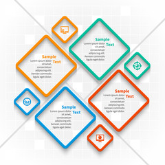 Abstract 3D Paper Infographics. Business template .Vector illustration