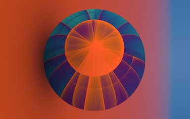 Obraz premium rendu numérique d'une sphère posée sur un plan