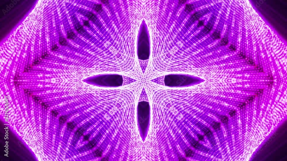 Aufkleber abstract animated kaleidoscope background. moving patterns. 3d render