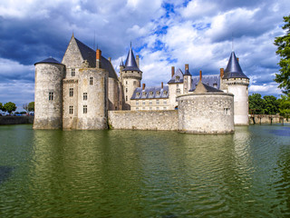 Fototapeta na wymiar Loire Schloss, Schloss Sully sur Loire, Frankreich, Loire-Tal, S