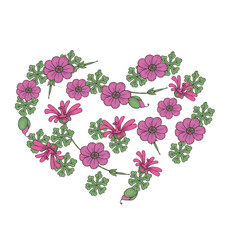 flower shape in doodle style.