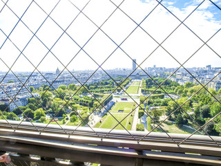 Paris, Blick vom Eiffelturm, Champ de Mars, Frankreich