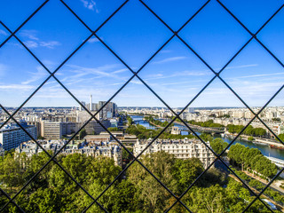 Paris, Blick vom Eiffelturm, Seine, Frankreich