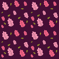 vector seamless leaf background pattern