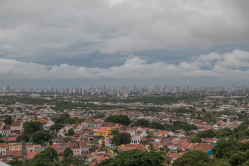 Obraz premium View of the the skyline of Recife from Olinda, Brazil, South America