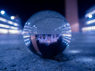 Venice Italy in glass, crystal ball.  Piazza San Marco