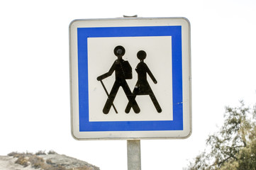 Schild Spaziergänger