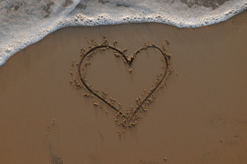 Heart in Sand and Surf