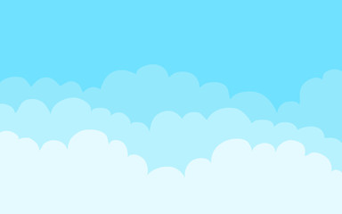 Sky with clouds backgrounds vector illustration.