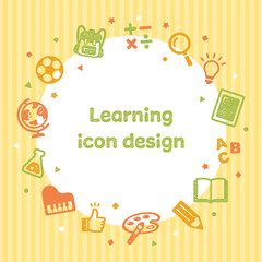 Learning stamp illustration