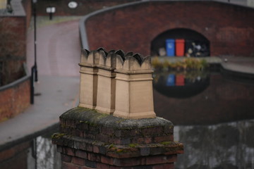 chimney pots overlooking canal Birmingham
