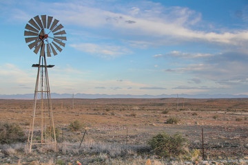 Windmill in the Karoo desert