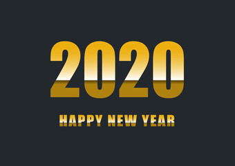 Happy new year 2020 with gradient text