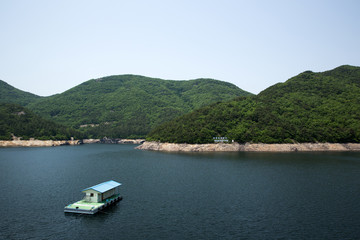 Fototapeta na wymiar Buan dam in Buan-gun, South Korea.