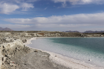 Dachaidan Emerald Salt Lake in Qinghai Province, China