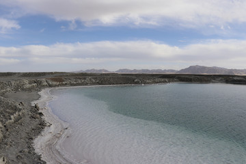Dachaidan Emerald Salt Lake in Qinghai Province, China