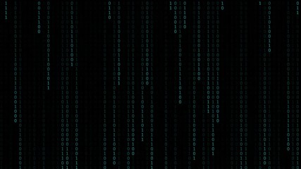 Technology digital binary code in color azure blue in gradient shadow for backdrop or background.