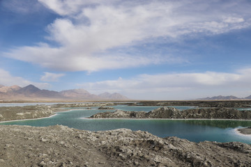 Dachaidan Emerald Salt Lake in Qinghai Province, China