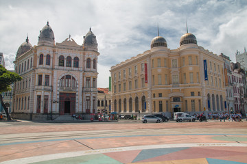Fototapeta premium Buildings and city view of Recife, Brazil, South America