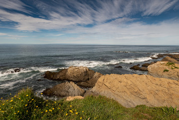 Cliffs overlooking the Pacific in Central California 