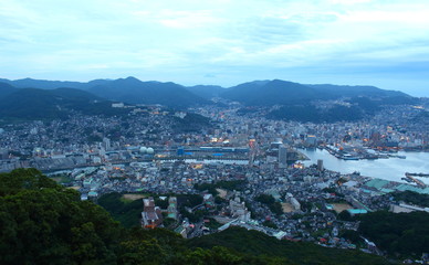 稲佐山からの長崎市眺望