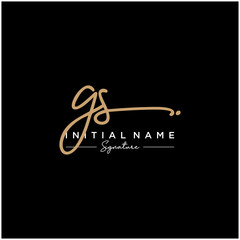 Letter GS Signature Logo Template Vector