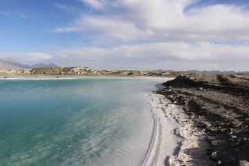 Dachaidan Emerald Salt Lake in Qinghai Province, China