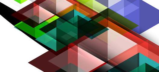 Colorful repeating triangles modern geometric in contemporary style on white background. Abstract geometric shape. Modern stylish texture