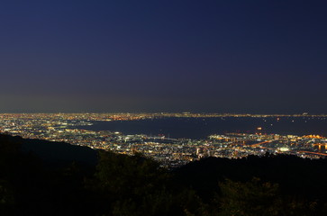 日本三大夜景　神戸夜景　六甲山山頂から　The best night view Kobe from Rokko