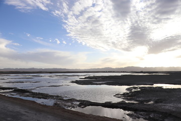 Dachaidan Emerald Salt Lake in Qinghai Province, China
