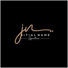 Letter JN Signature Logo Template Vector