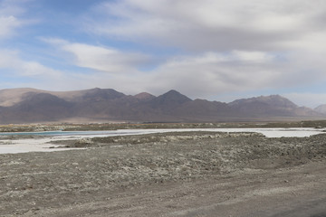 Dachaidan Emerald Salt Lake in Qinghai Province, China