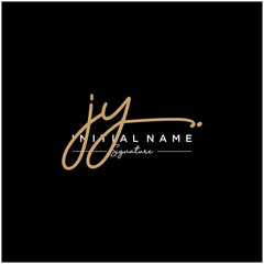 Letter JY Signature Logo Template Vector
