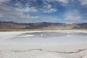 Dachaidan Emerald Salt Lake in Qinghai Province, China