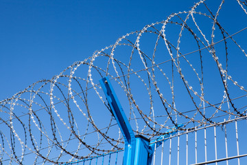 Barbed wire of the protected object