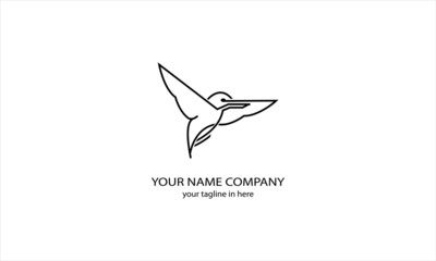 kingfisher bird is rare in Australia Asia, very suitable for the emblems of airlines and tourism logos
