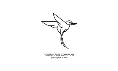 kingfisher bird is rare in Australia Asia, very suitable for the emblems of airlines and tourism logos