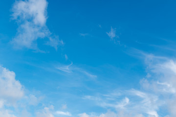Fototapeta na wymiar Blue sky background with clouds in clear day.