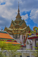 Naklejka premium Adornment with tile mosaic, inside of Wat Pho, Bangkok (part 11)