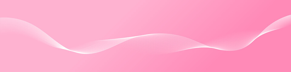 Abstract white wave lines on pink background for valentine and girl. Suit for poster, flyer, banner, and illustration