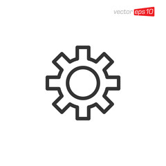 Gear Icon Logo Design Template