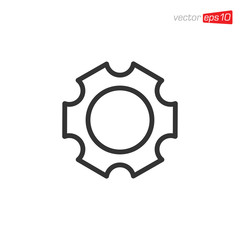 Gear Icon Logo Design Template