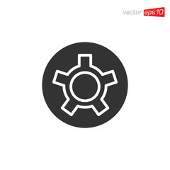 Gear Icon Logo Design Template