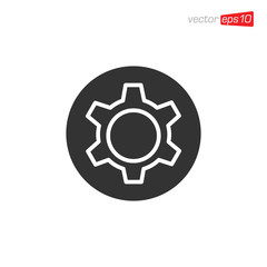 Gear Icon Logo Design Template