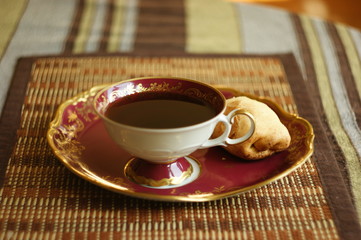 homemade baking. homemade cake on a vintage plate