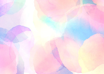 水彩手描き　春　背景イラスト