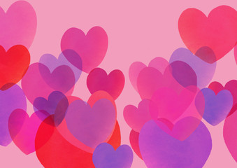 ハート　バレンタイン　背景イラスト