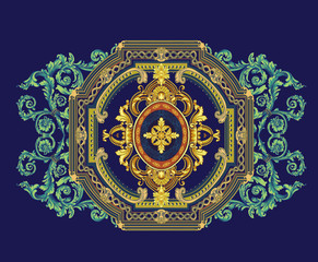 Baroque design, luxury European design，the wallpaper design