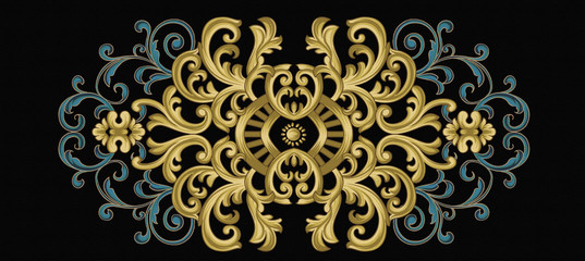 Baroque design, luxury European design，the wallpaper design